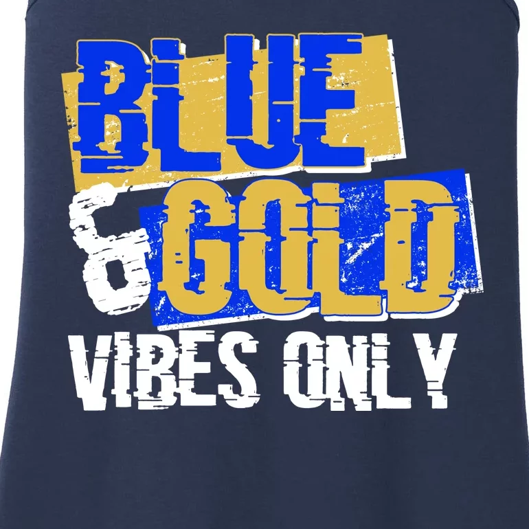 Blue & Gold Vibes Only Ladies Essential Tank