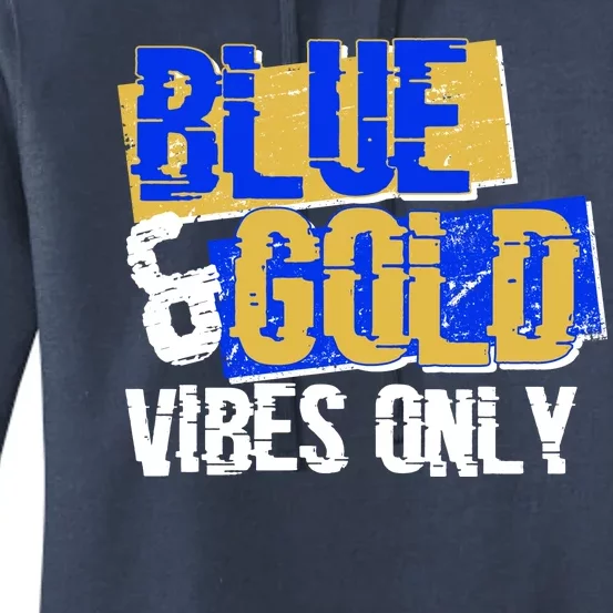 Blue & Gold Vibes Only Women's Pullover Hoodie