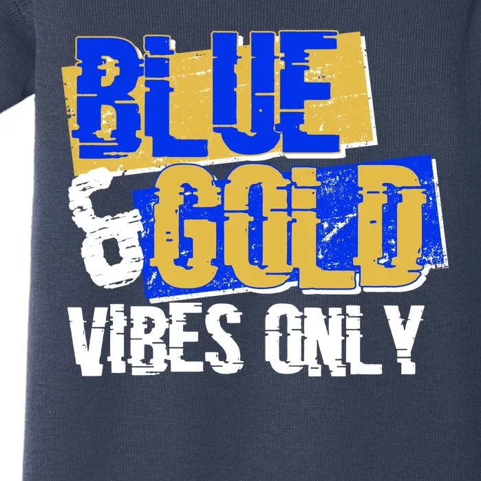 Blue & Gold Vibes Only Baby Bodysuit