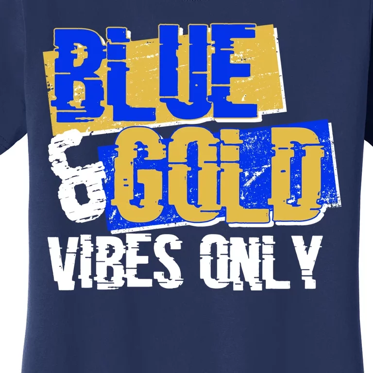 Blue & Gold Vibes Only Women's T-Shirt