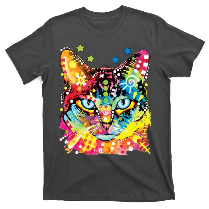 Blue Eyes Trippy Cat Dean Russo T-Shirt | TeeShirtPalace