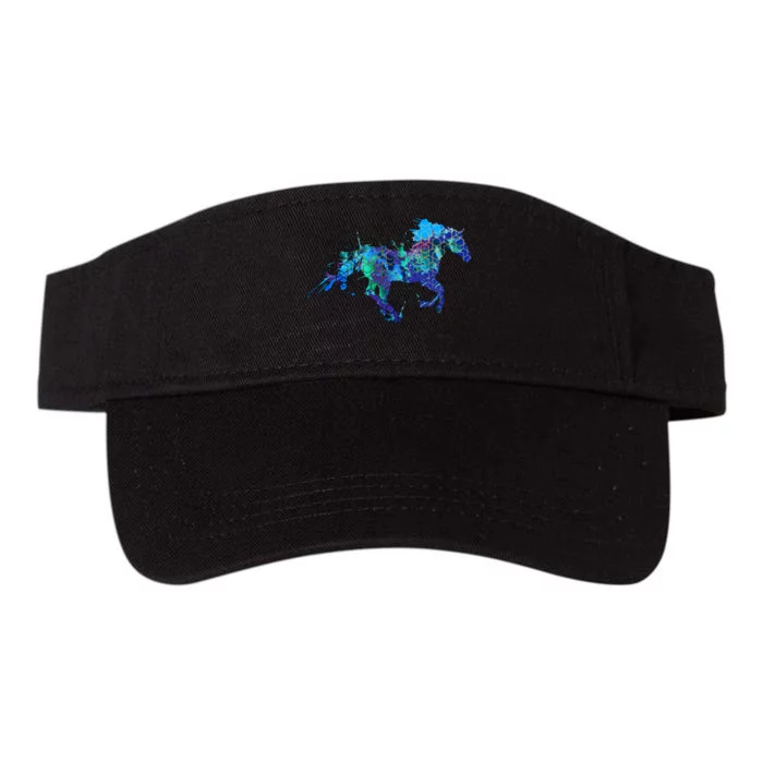 Blue Horse Running Valucap Bio-Washed Visor