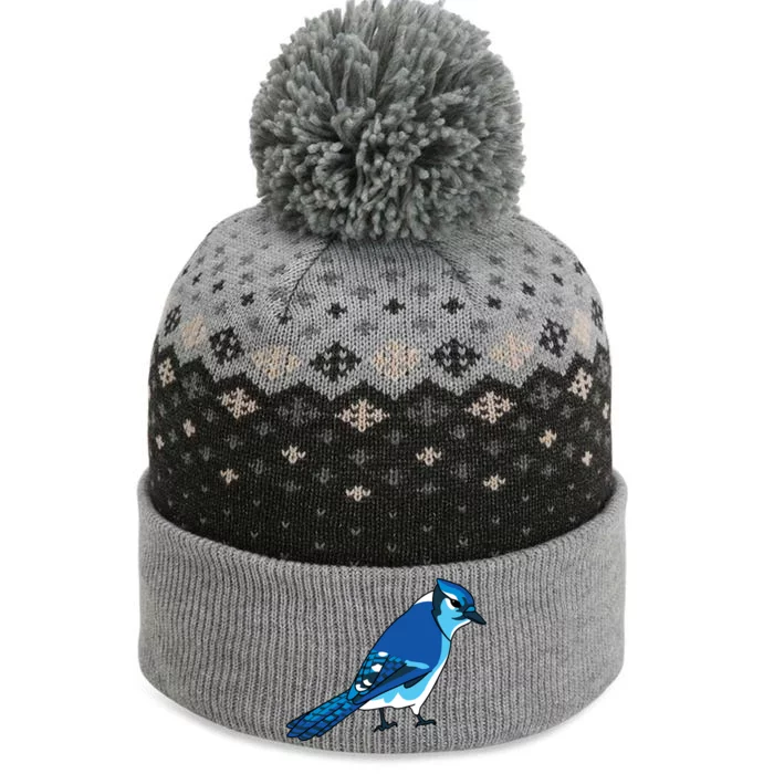 Blue Jay Bird The Baniff Cuffed Pom Beanie