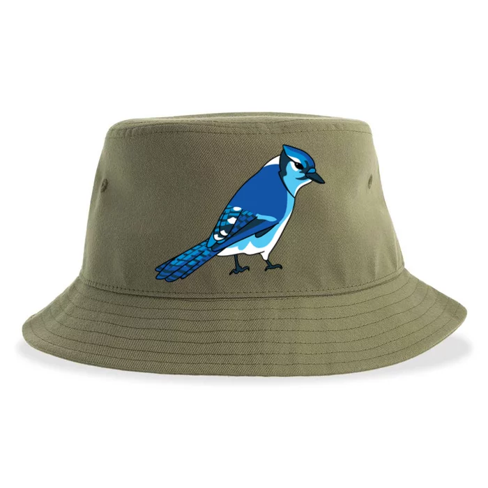 Blue Jay Bird Sustainable Bucket Hat