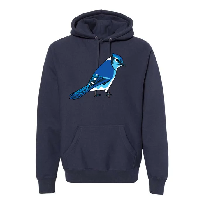 Blue Jay Bird Premium Hoodie