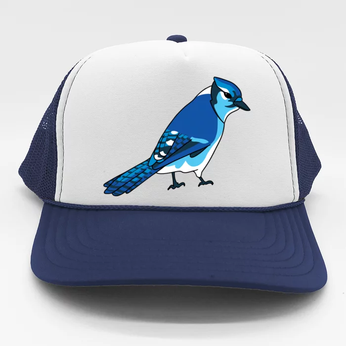 Blue Jay Bird Trucker Hat