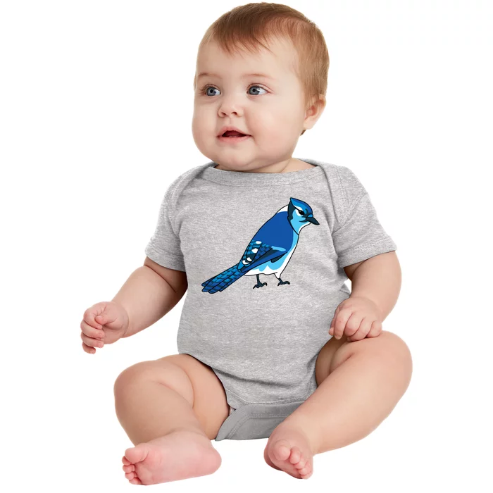 Blue Jay Bird Baby Bodysuit