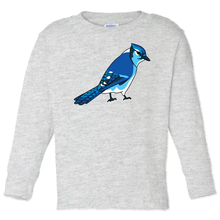 Blue Jay Bird Toddler Long Sleeve Shirt