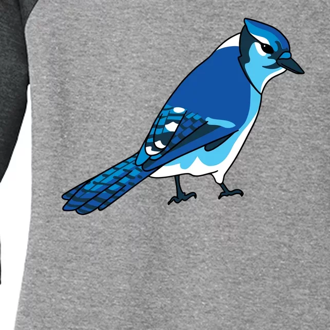 Blue Jay Bird Women's Tri-Blend 3/4-Sleeve Raglan Shirt