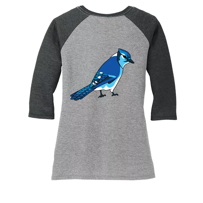 Blue Jay Bird Women's Tri-Blend 3/4-Sleeve Raglan Shirt