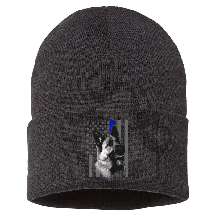 Blue Lives K9 American Thin Line Flag Sustainable Knit Beanie