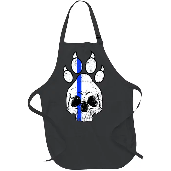 Blue Lives K9 Blue Thin Line Paw Full-Length Apron With Pocket