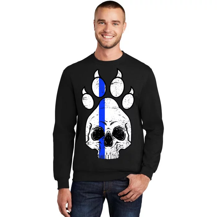 Blue Lives K9 Blue Thin Line Paw Sweatshirt