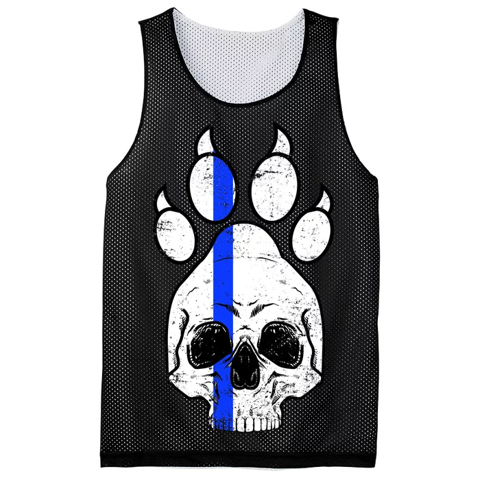 Blue Lives K9 Blue Thin Line Paw Mesh Reversible Basketball Jersey Tank