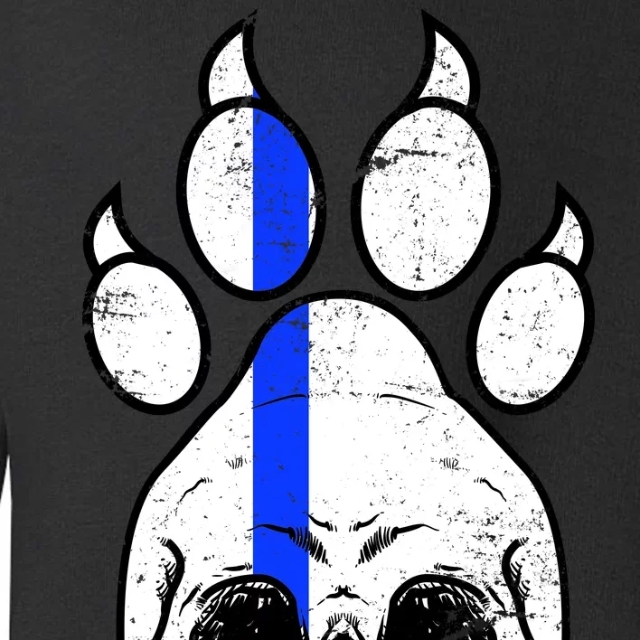 Blue Lives K9 Blue Thin Line Paw Toddler Sweatshirt