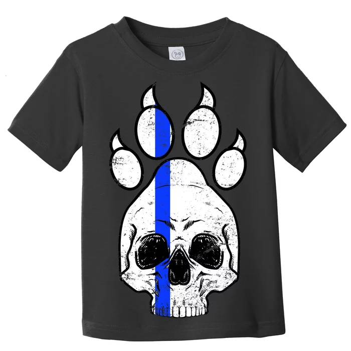 Blue Lives K9 Blue Thin Line Paw Toddler T-Shirt