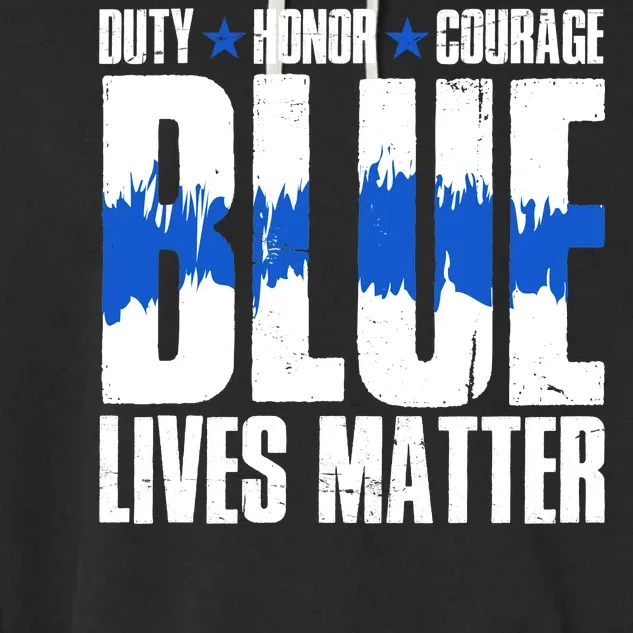 Blue Lives Matter Garment-Dyed Fleece Hoodie