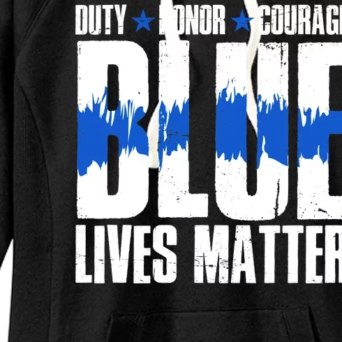 Blue Lives Matter Women's Fleece Hoodie