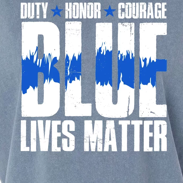 Blue Lives Matter Garment-Dyed Women's Muscle Tee