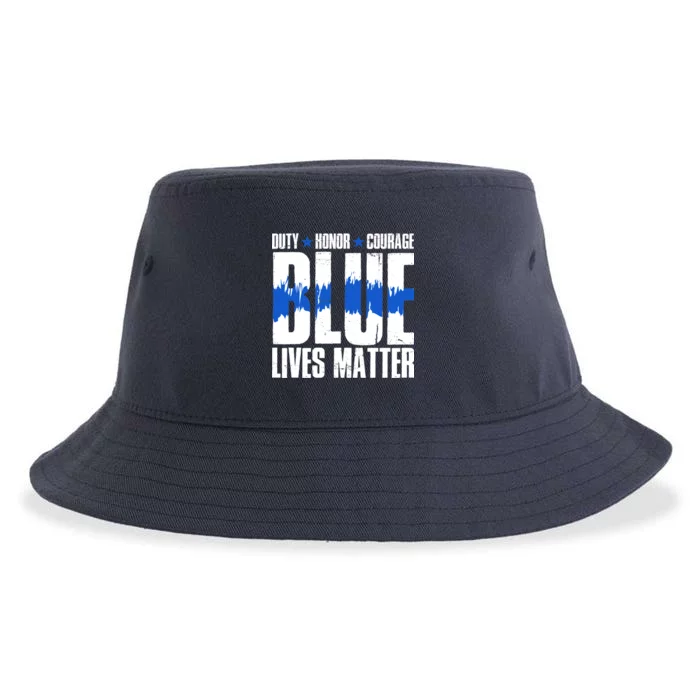 Blue Lives Matter Sustainable Bucket Hat