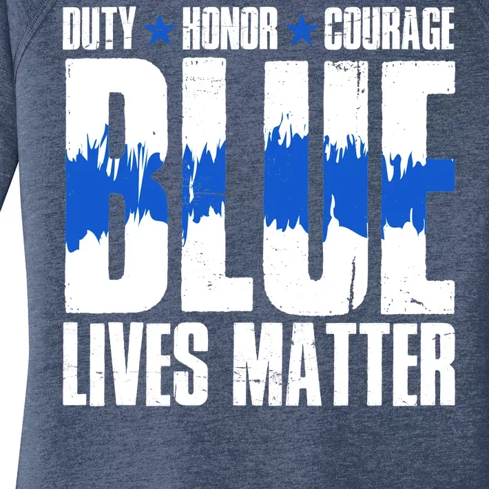 Blue Lives Matter Women's Perfect Tri Tunic Long Sleeve Shirt