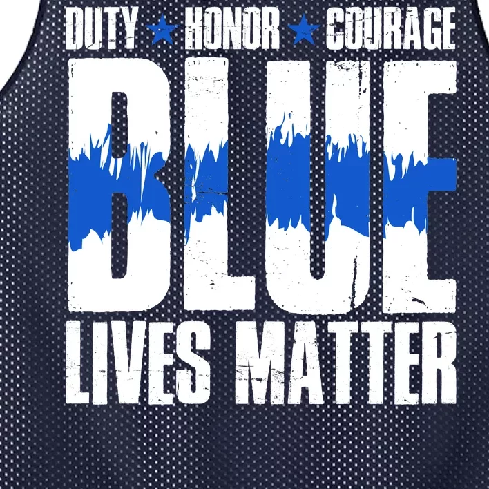 Blue Lives Matter Mesh Reversible Basketball Jersey Tank