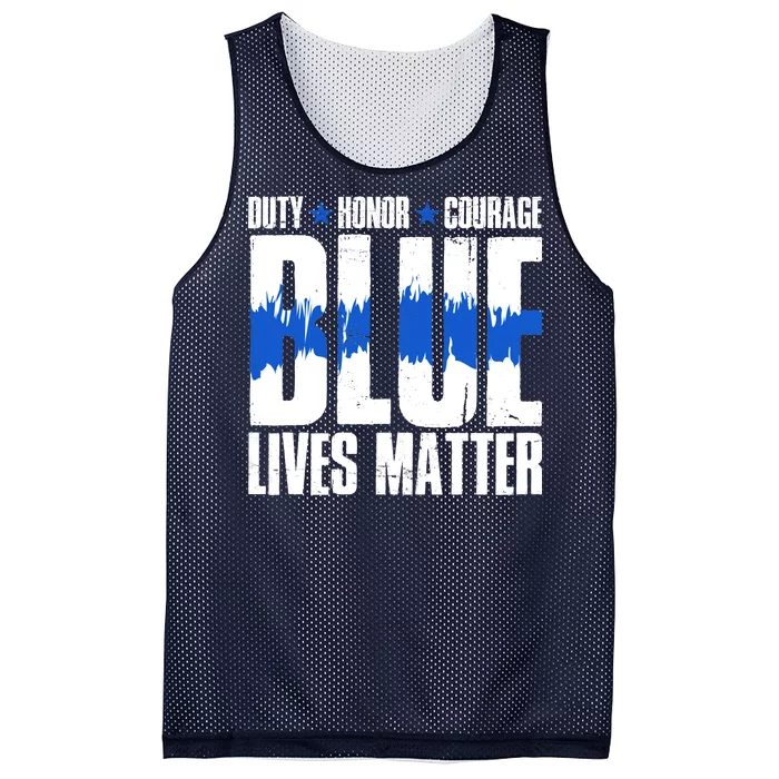 Blue Lives Matter Mesh Reversible Basketball Jersey Tank