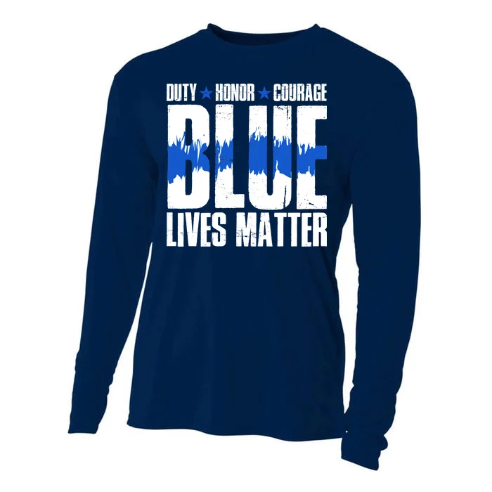 Blue Lives Matter Cooling Performance Long Sleeve Crew