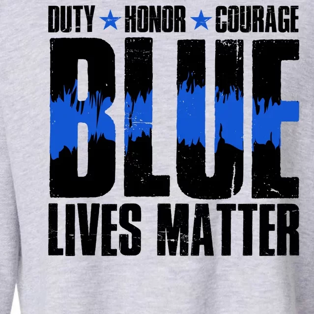 Blue Lives Matter Cropped Pullover Crew