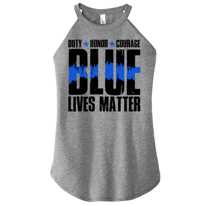 Blue Lives Matter Women’s Perfect Tri Rocker Tank