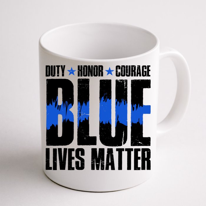 Blue Lives Matter Front & Back Coffee Mug