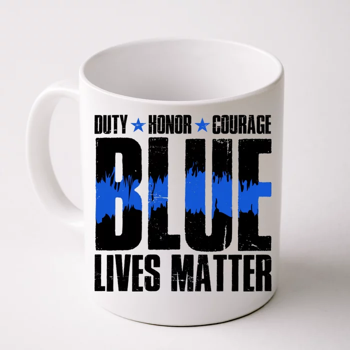 Blue Lives Matter Front & Back Coffee Mug