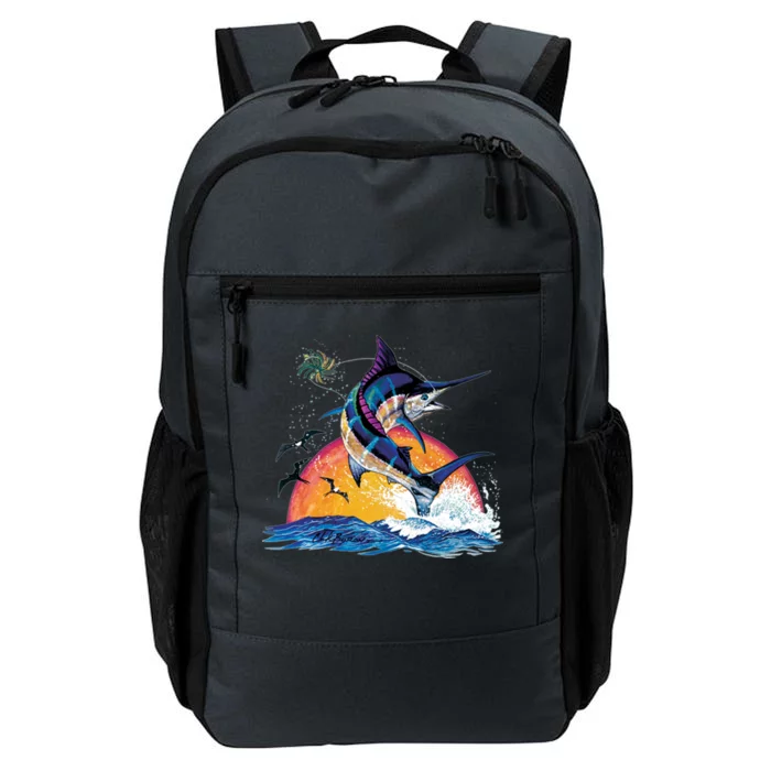 Blue Marlin Fish Sunset Daily Commute Backpack