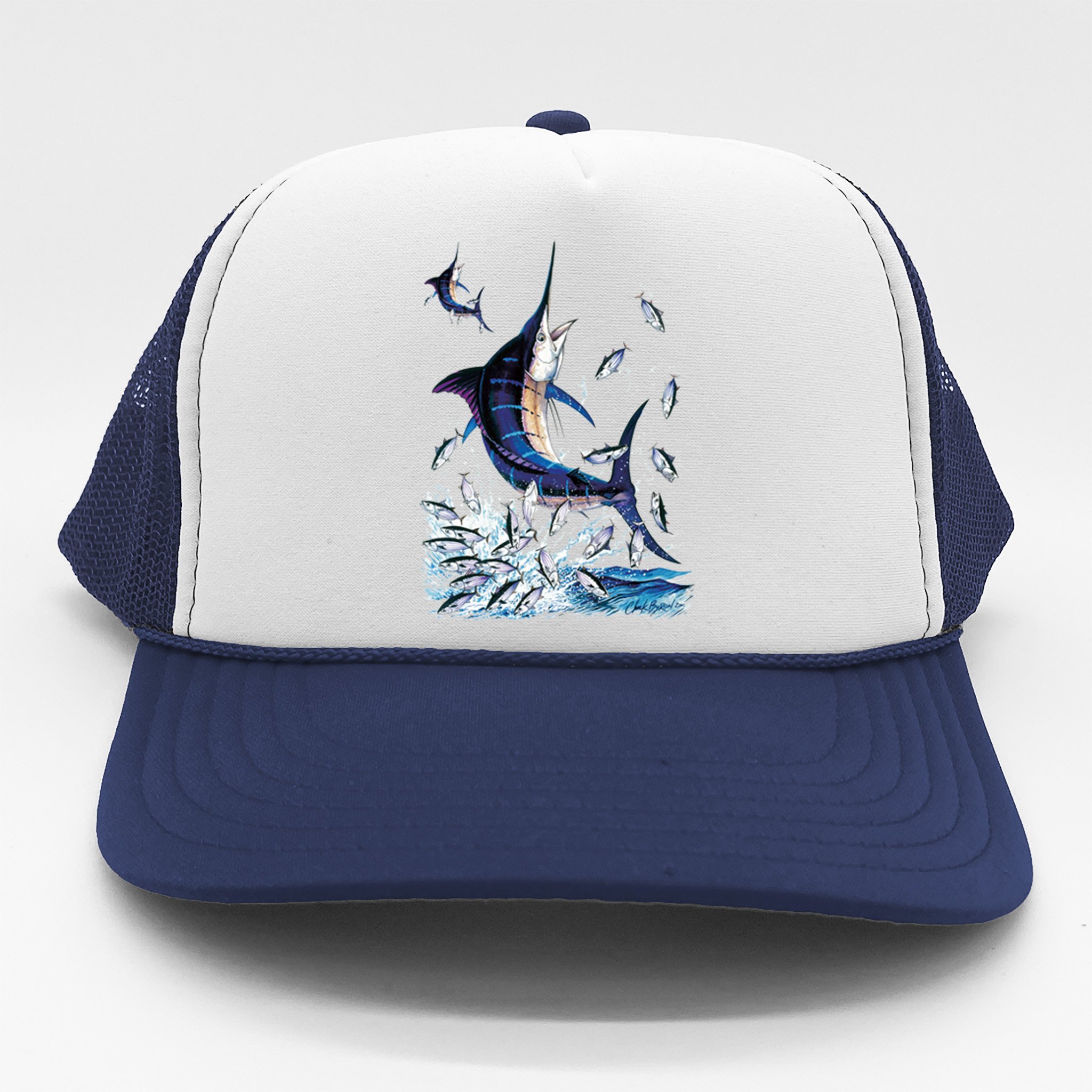 Blue Marlin Fishing Trucker Hat
