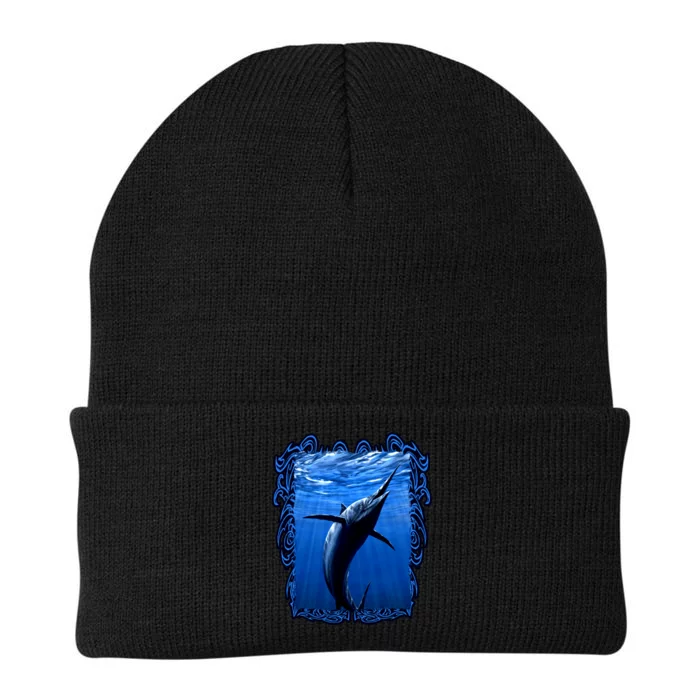 Blue Marlin Underwater Knit Cap Winter Beanie