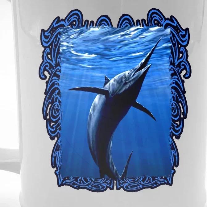 Blue Marlin Underwater Front & Back Beer Stein