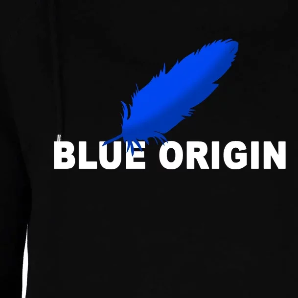 Blue Origin Feather Logo Womens Funnel Neck Pullover Hood