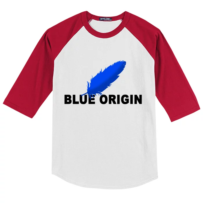 Blue Origin Feather Logo Kids Colorblock Raglan Jersey