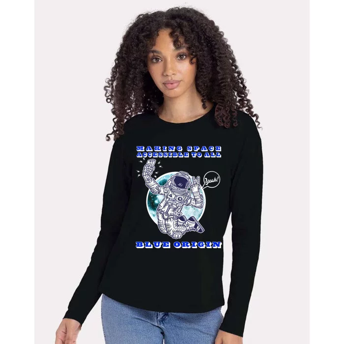 Blue Origin Making Space Accessible To All Womens Cotton Relaxed Long Sleeve T-Shirt