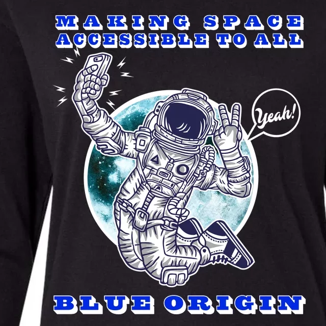 Blue Origin Making Space Accessible To All Womens Cotton Relaxed Long Sleeve T-Shirt