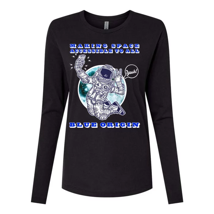 Blue Origin Making Space Accessible To All Womens Cotton Relaxed Long Sleeve T-Shirt