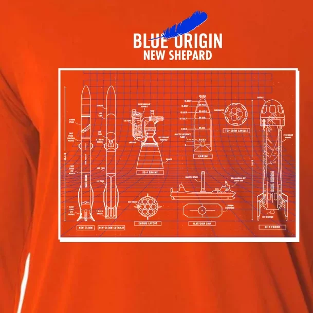 Blue Origin New Shepard Spaceship Blueprints Cooling Performance Long Sleeve Crew