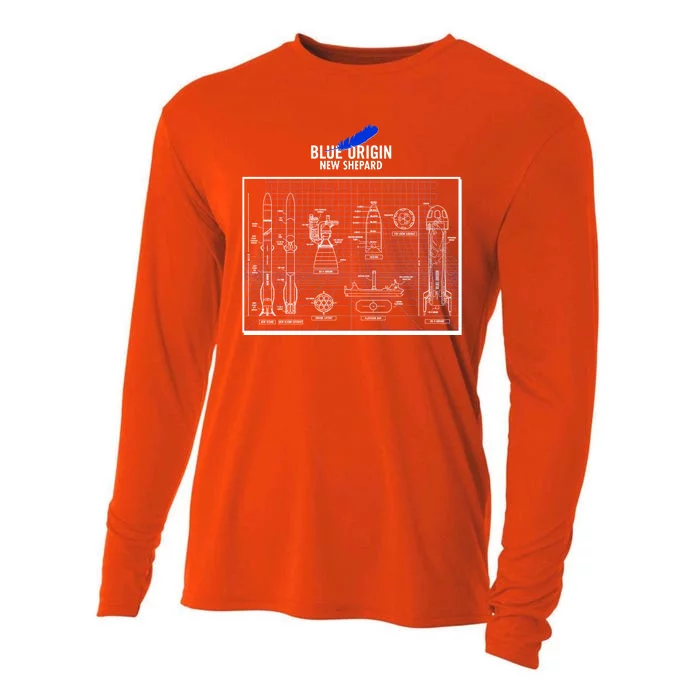 Blue Origin New Shepard Spaceship Blueprints Cooling Performance Long Sleeve Crew