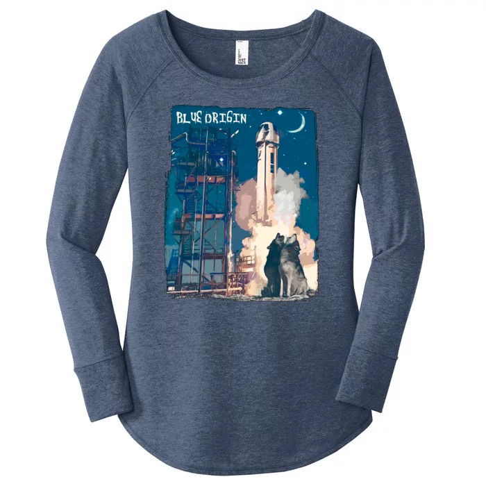 Blue Origin Space Launch Women's Perfect Tri Tunic Long Sleeve Shirt