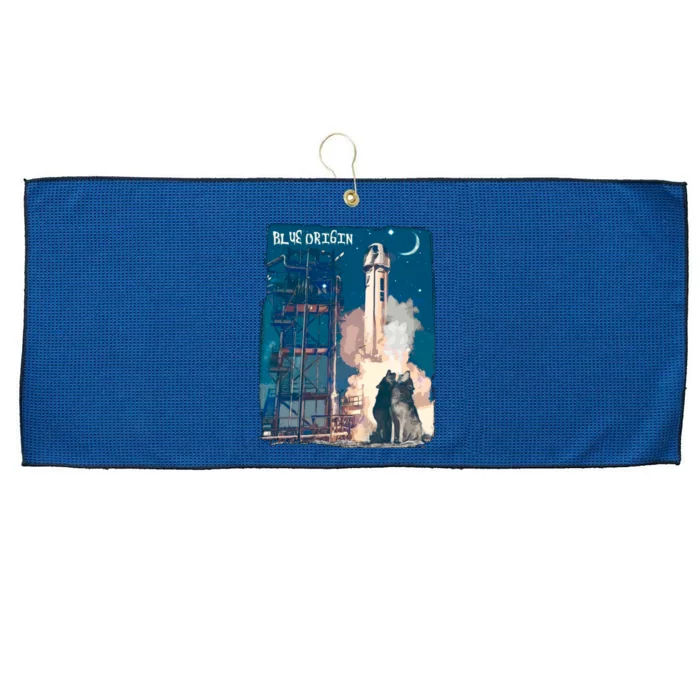 Blue Origin Space Launch Large Microfiber Waffle Golf Towel