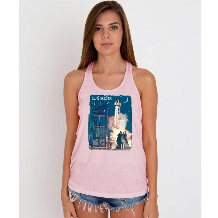 Blue Origin Space Launch Women's Knotted Racerback Tank