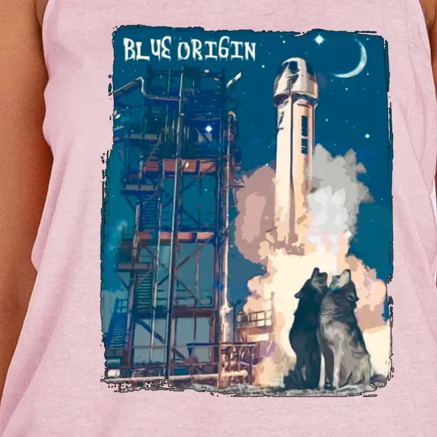 Blue Origin Space Launch Women's Knotted Racerback Tank