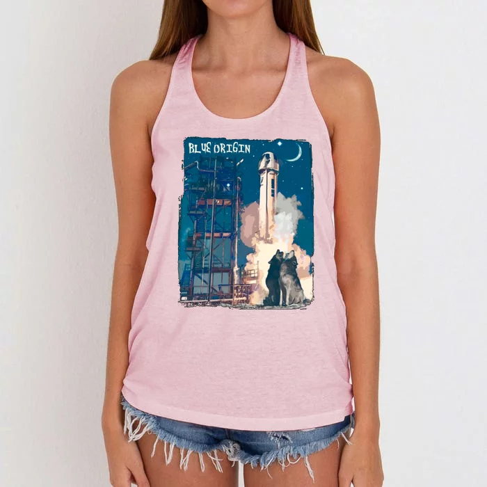 Blue Origin Space Launch Women's Knotted Racerback Tank