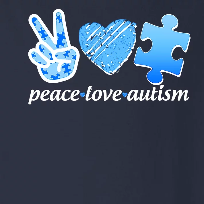 Blue Peace Love Autism Toddler Long Sleeve Shirt