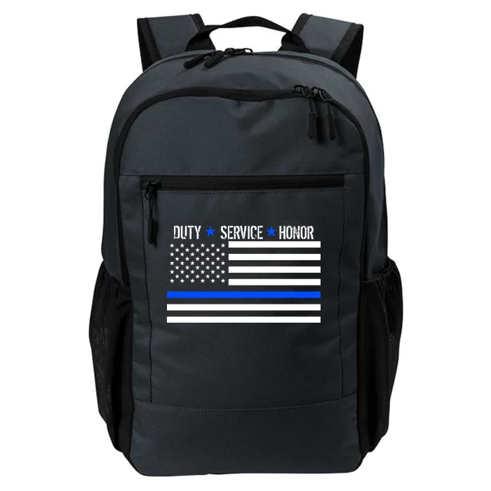 Blue Ribbon USA Flag Support Police Daily Commute Backpack